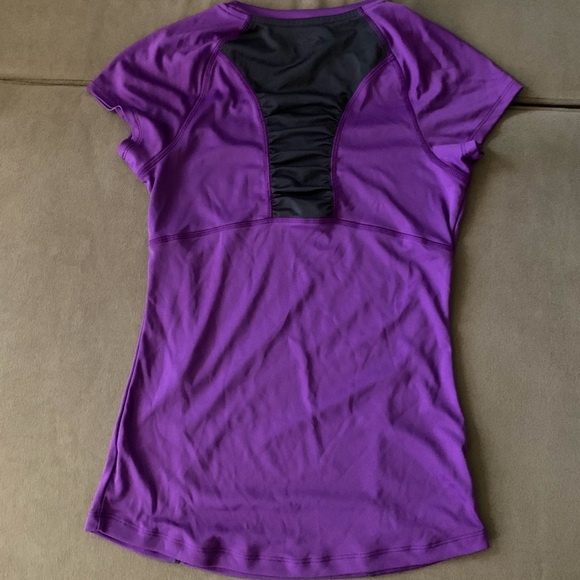 Purple Cap Sleeve Athletic Top - Picture 4 of 4